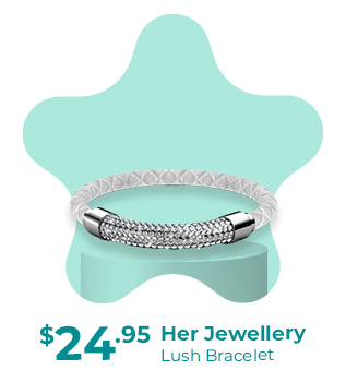 Her Jewellery Lush Bracelet (White)