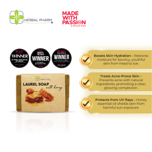 Herbal Pharm - Laurel Soap with Honey, 125g (Natural & Organic)