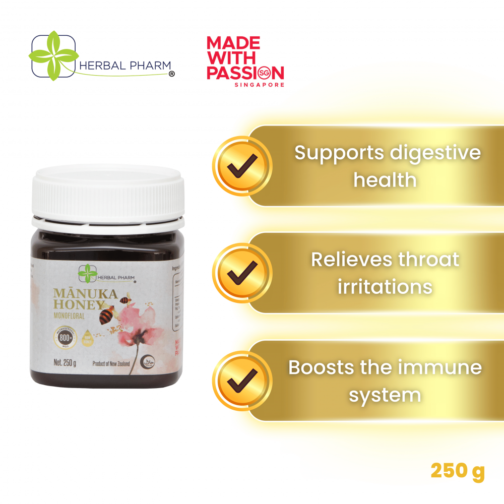 Herbal Pharm - Manuka Honey 800+, 250g (Natural & Organic)