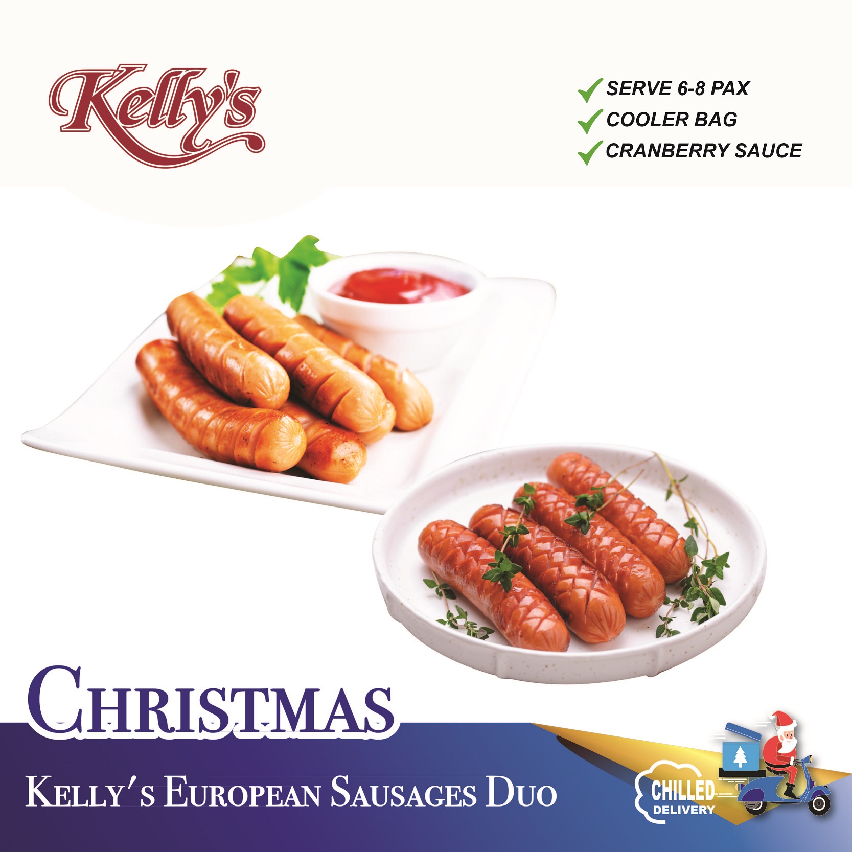Kelly's European Sausages Duo 1kg
