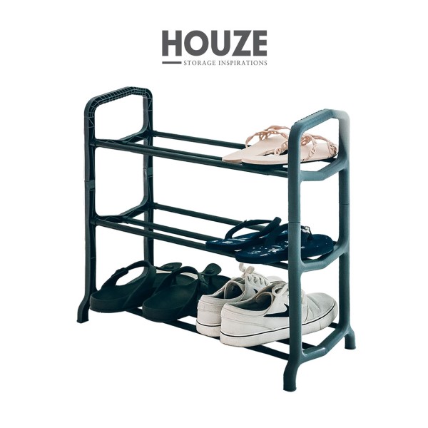 HOUZE - 3 Tier Extendable Shoe Rack (Length: 51-90cm)