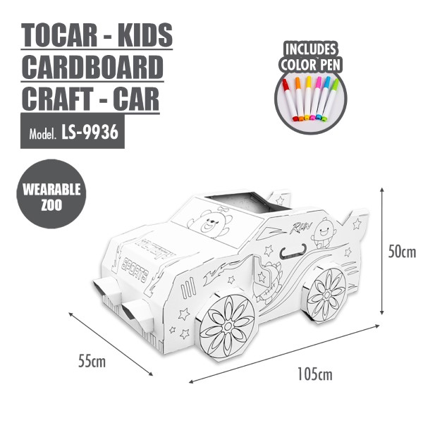 HOUZE - TOCAR Kids Cardboard Craft (9 Types)