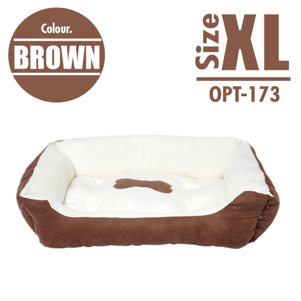HOUZE - Pet Cushion Bedding - BROWN (Large / Extra-Large)