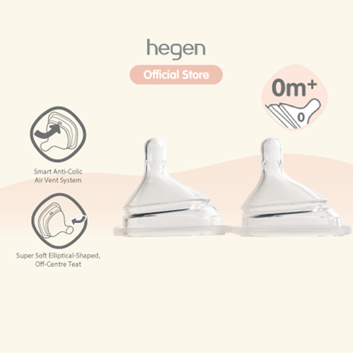 Hegen Teat Slow Flow 2-pack (1 to 3 months)