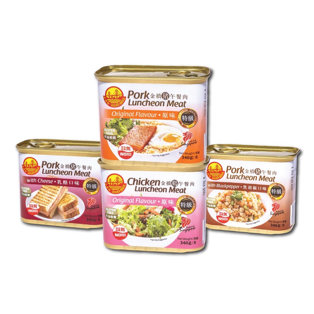 [Bundle of 3] Golden Bridge Luncheon Meat 340g (Non-Halal)