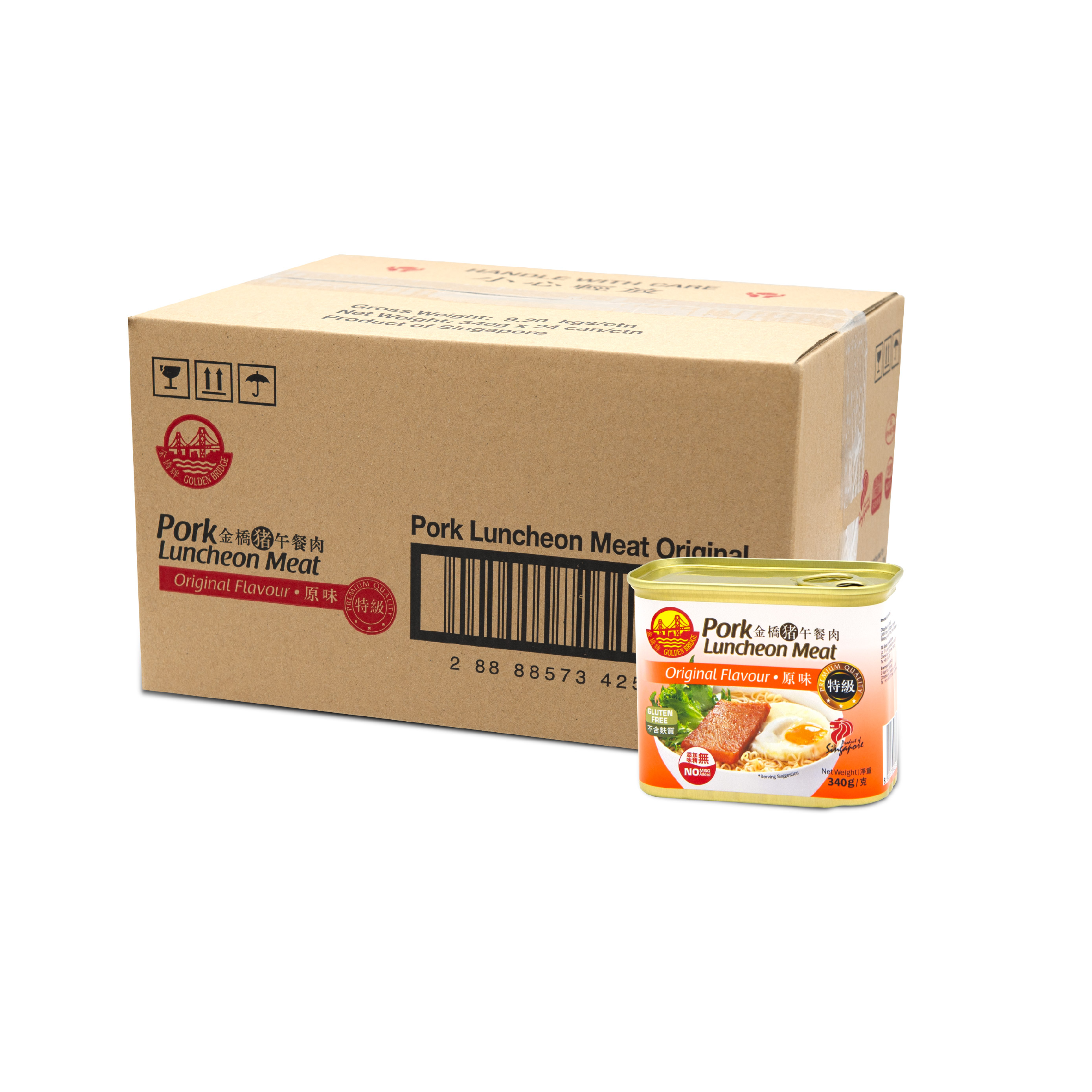 [Bundle of 24] Golden Bridge Luncheon Meat 340g (Non-Halal)