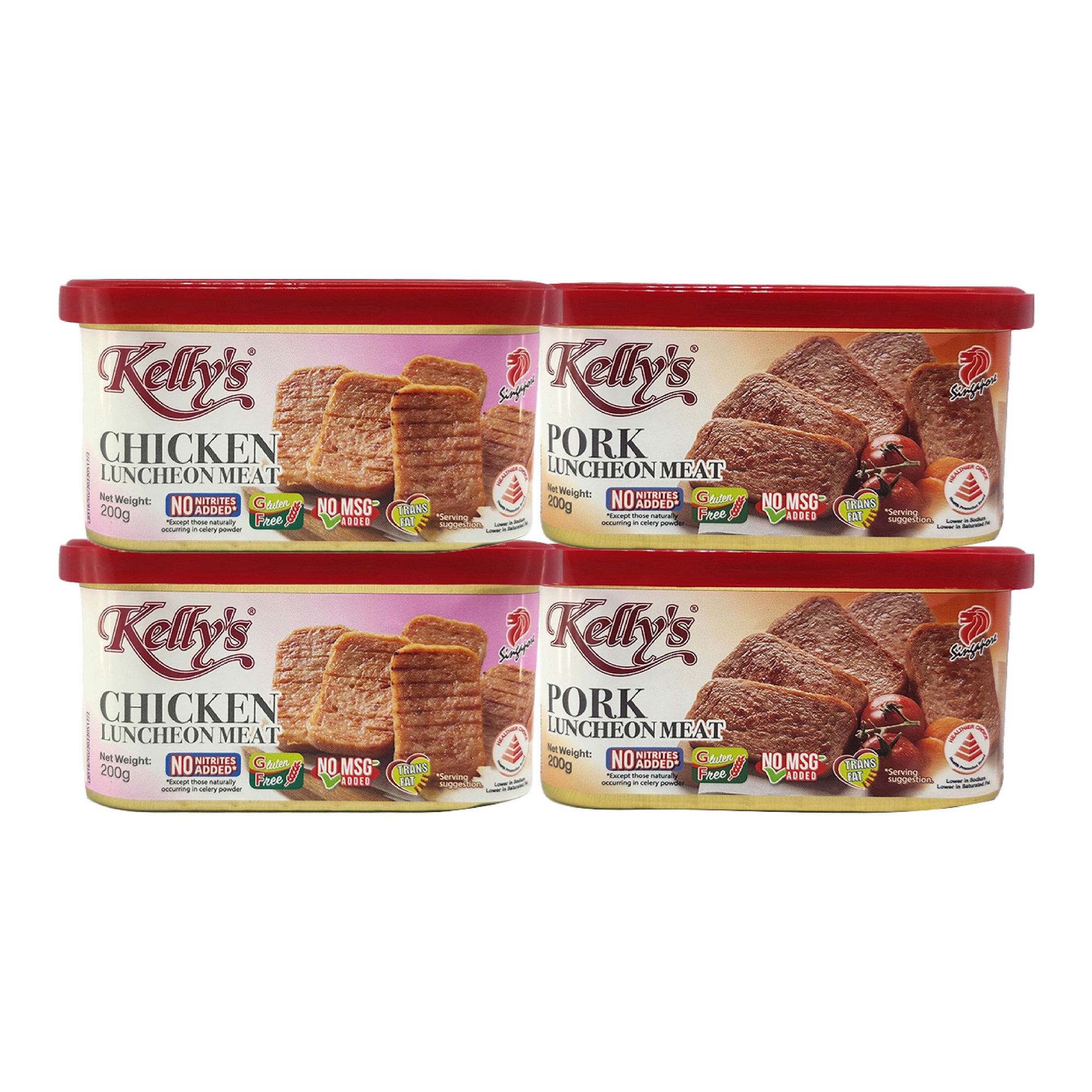 [Bundle of 8] Kelly's Healthier Choice Luncheon Meat 200g (Non-Halal)