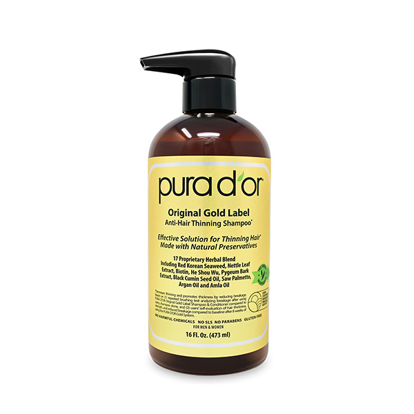 Pura D'or Gold Original Label Anti-Hair Thinning Shampoo 473ml