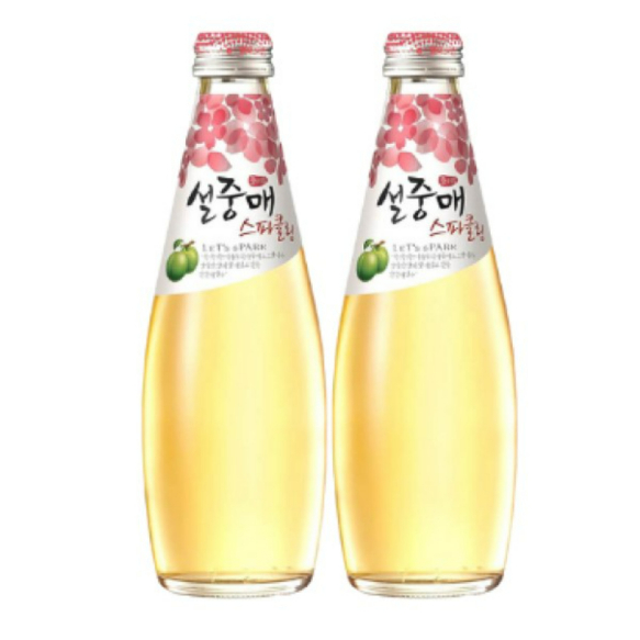 Lotte Sparkling Seoljungmae (Plum Wine) 300ml x 2 Bottles Alc: 10%