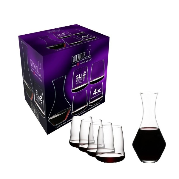 RIEDEL SL STEMLESS WINGS CABERNET + DECANTER (SET OF 5'S) 5789/30