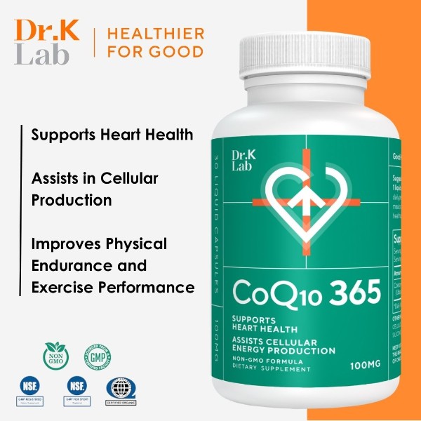 Dr. K Lab CoQ10 365 - Support Heart Health and Assists in Cellular Energy Production