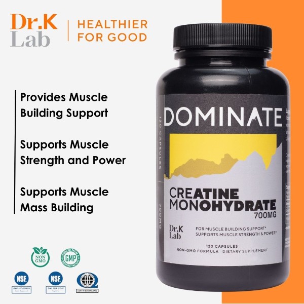 Dr. K Lab Creatine Monohydrate - Provides Muscle Building Support and Relieves Muscle Soreness and Fatigue