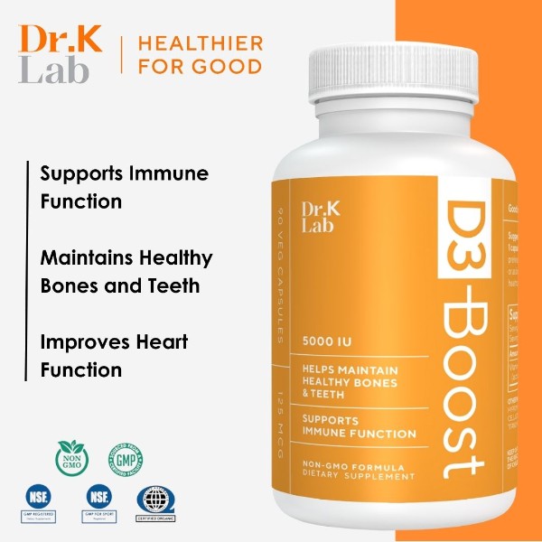 Dr. K Lab D3-Boost - Supports Immune Function and Maintains Healthy Bones and Teeth