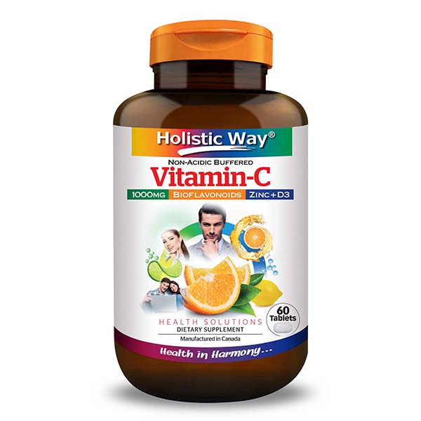 Holistic Way Non-Acidic Buffered Vitamin-C 1000mg