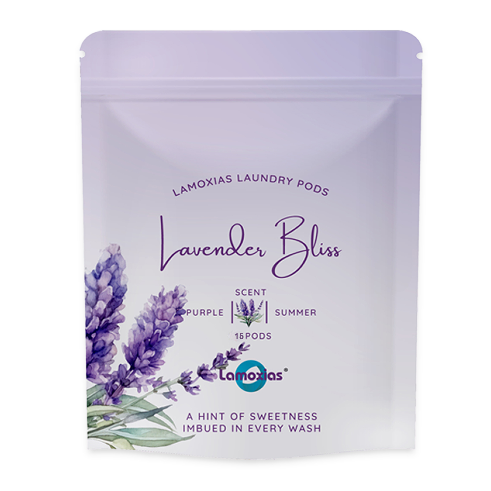 [Bundle 6] Lamoxias Laundry Capsule Detergent Refill -15pods -Lavender