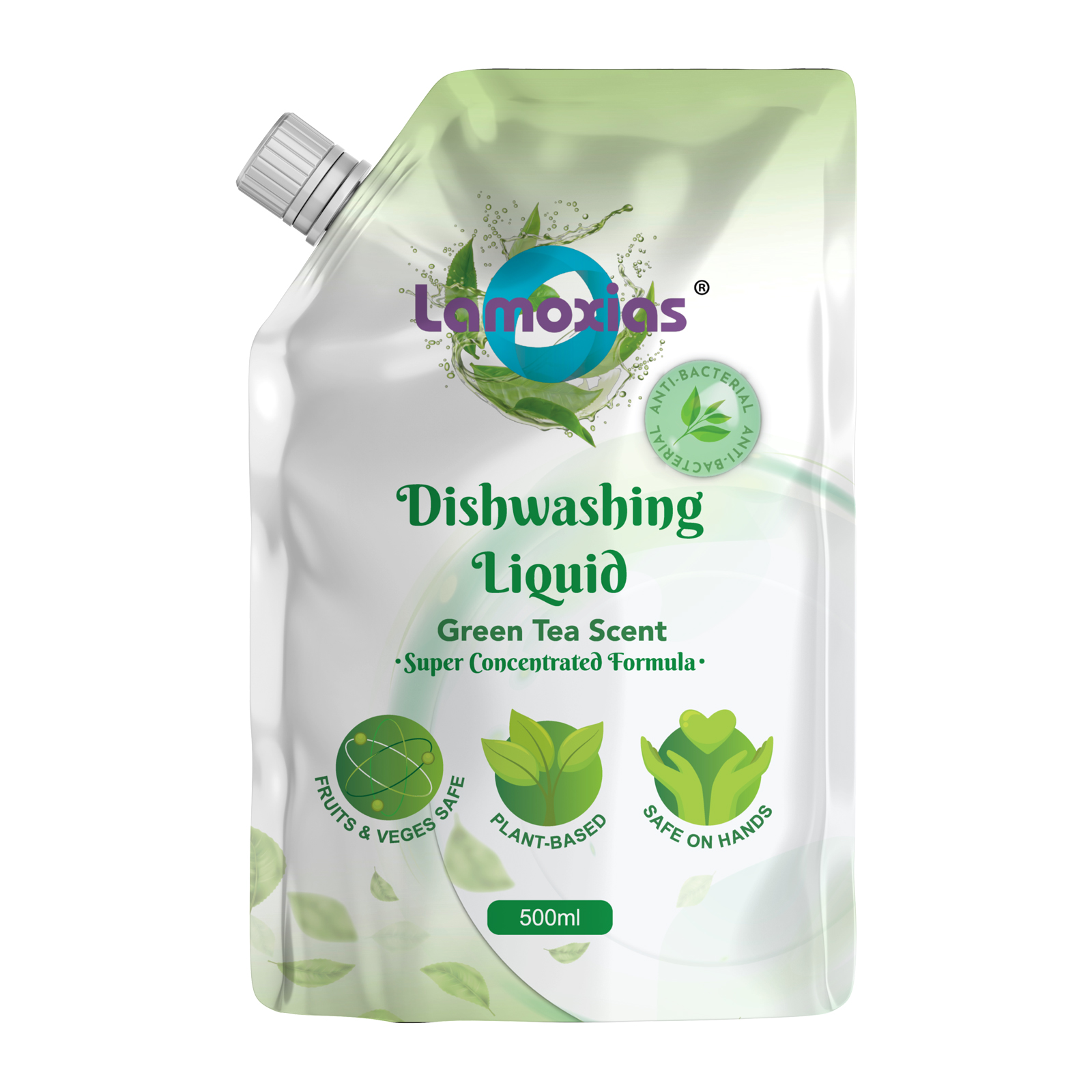 [Bundle of 8] Lamoxias® Green Tea Dishwashing  Refill 500ml/pack