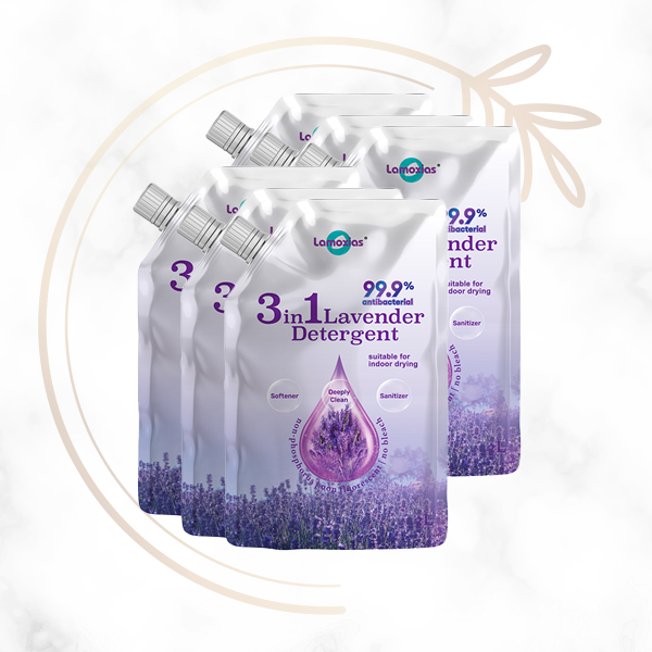 [Bundle of 6] Lamoxias® 3in1 Deeply Clean Antibacterial Laundry Liquid Detergent 500ml Refill - Lavender