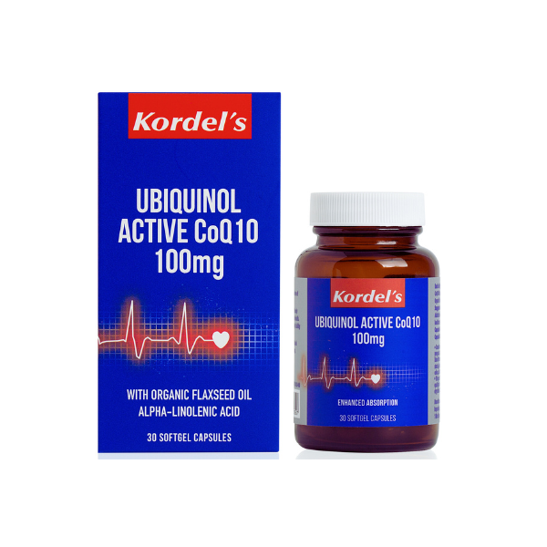 Kordel's UBIQUINOL ACTIVE COQ10 100MG C30