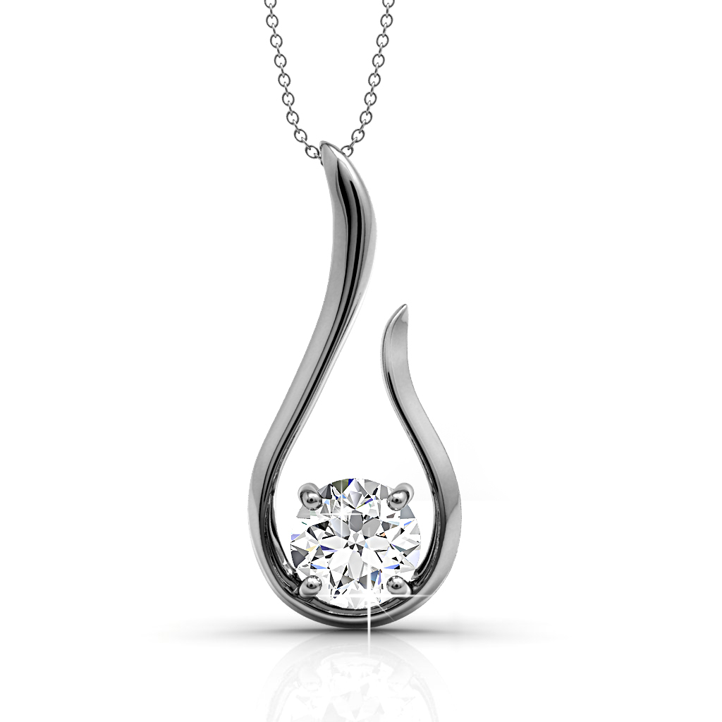 Hope Silver Pendant - Embellished with Zirconia from Swarovski®