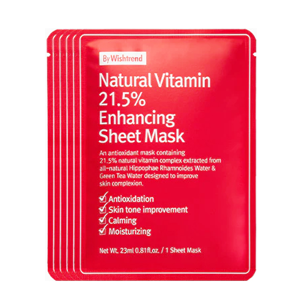 By Wishtrend Natural Vitamin 21.5 Enhancing Mask (5 pieces)