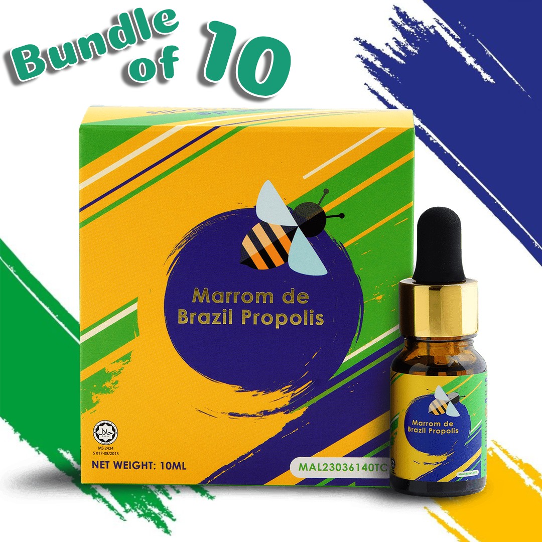 Honest Living - Marrom de Brazil Propolis | Brazilian Green Propolis 10ml x 1 bottle [10 bottles]