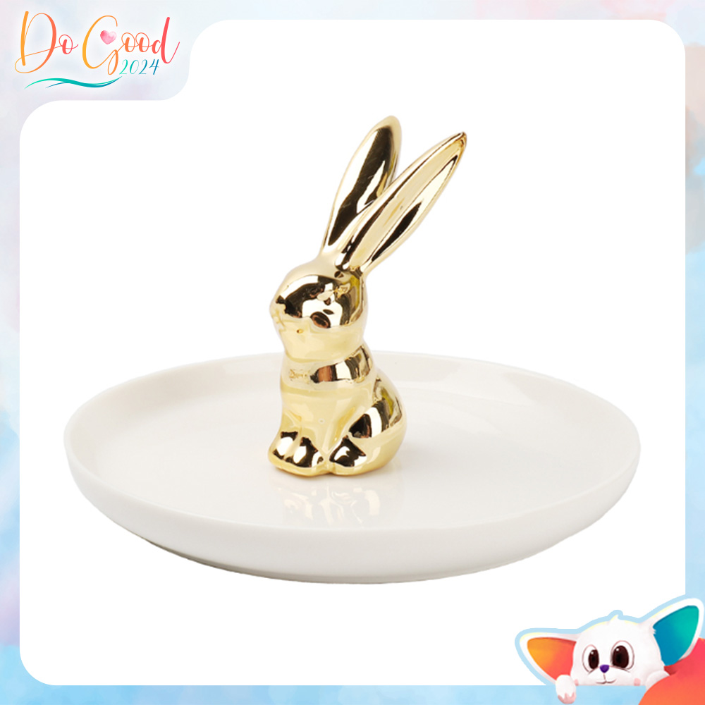 Truffula Forest - 3D Rabbit Topper Trinket Dish (White Base)