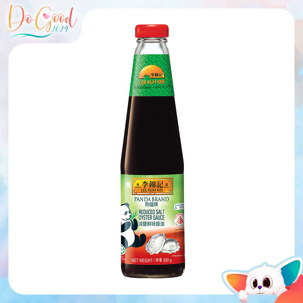 (Expiry: 5/7/2025) Lee Kum Kee - Panda Brand Reduced Salt Oyster Sauce, 500g