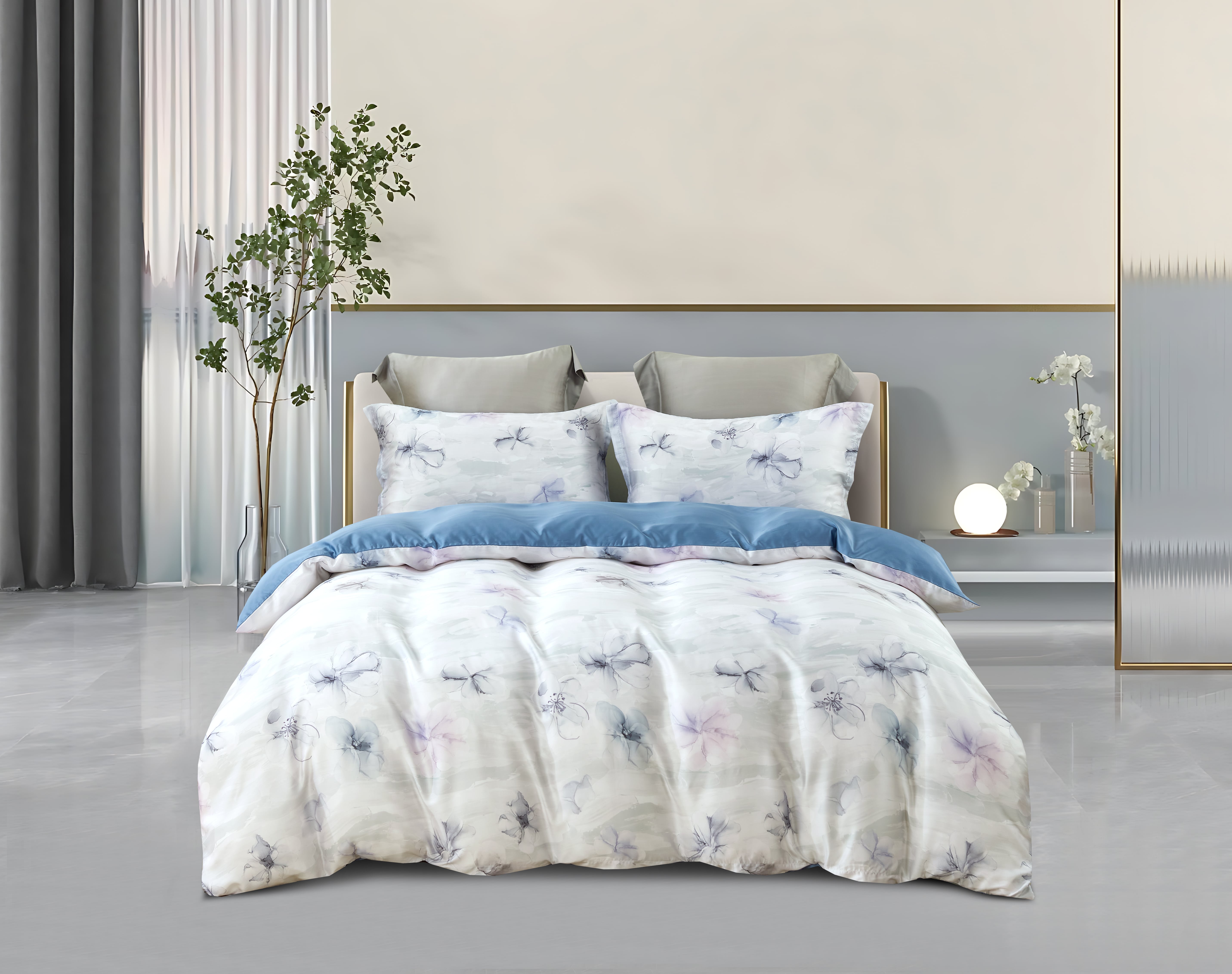 MYSTIQUE Haruka 1500tc Tencel Sheet Bed Set Bedlinen