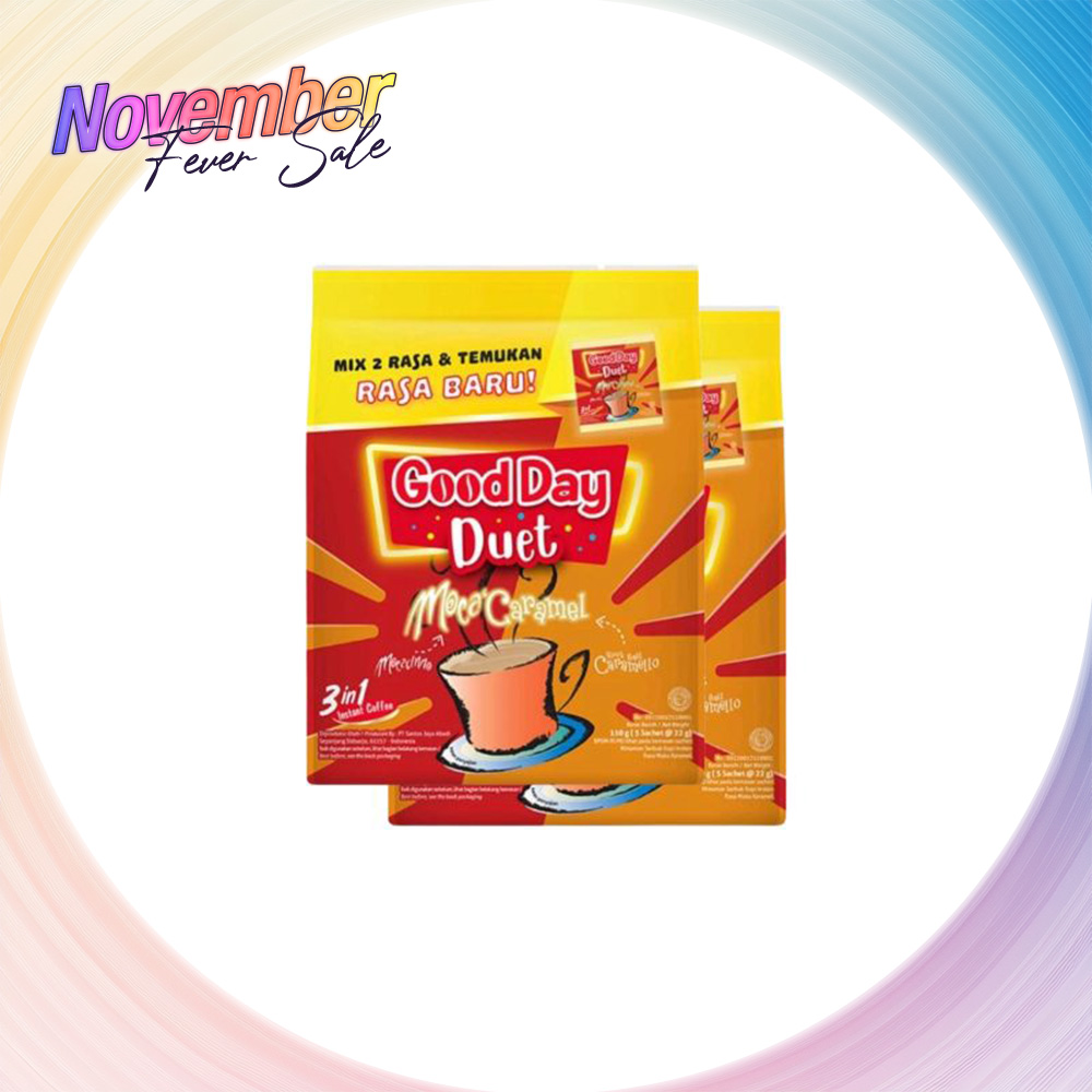 GOOD DAY Duet Moca’Caramel Instant Coffee (5x22g) Halal