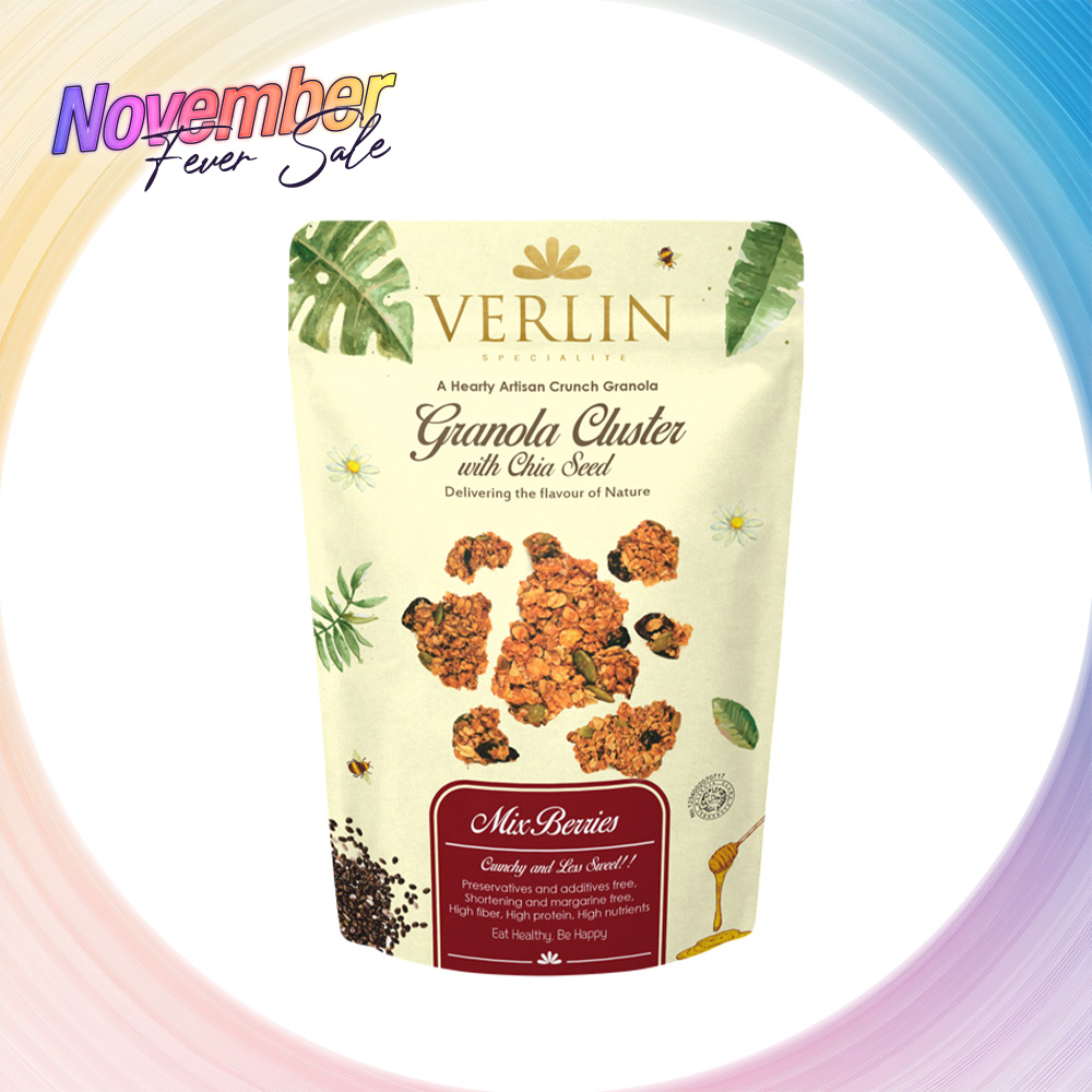 Verlin Granola Cluster Mix Berries Halal 150g