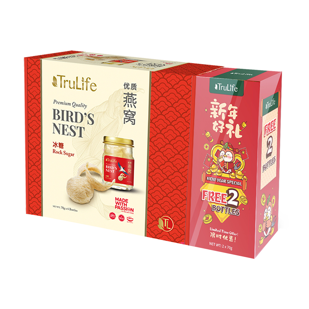 TruLife Premium Bird's Nest Rock Sugar - 70g x 6 + 2 bottles