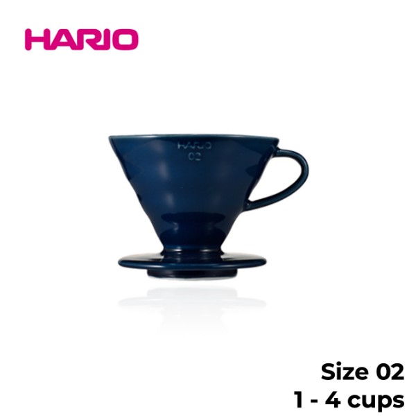 Hario V60 Coloured Ceramic Dripper (Limited Edition) Size 02 - Indigo Blue