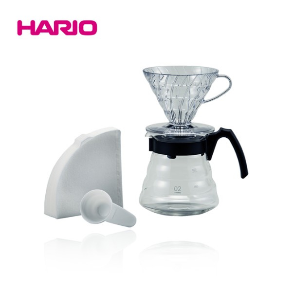 Hario V60 Craft Coffee Starter Set in Black (Size 02)