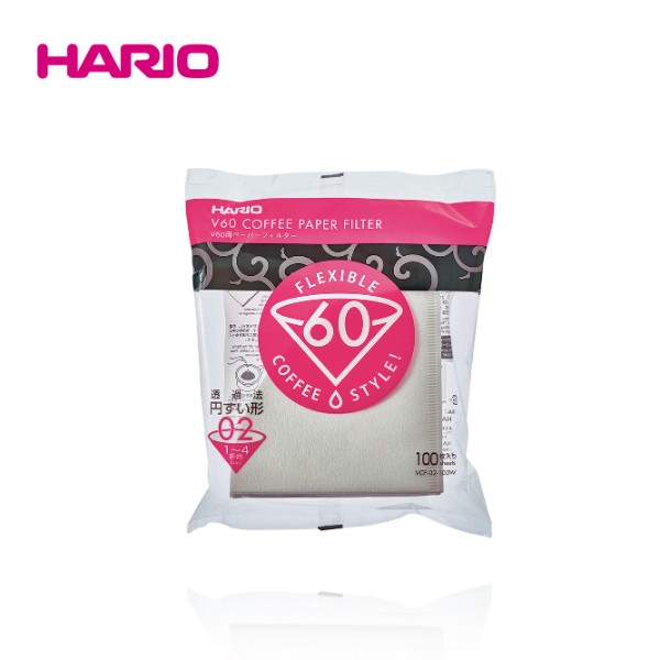 Hario V60 Coffee Paper Filter - White Size 02