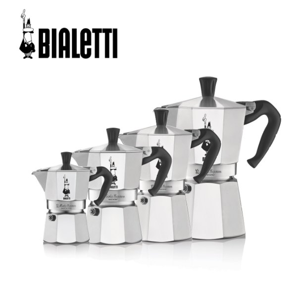 Bialetti Moka Pot (Moka Express) 2/3/4/6 Cups - 3 Cups
