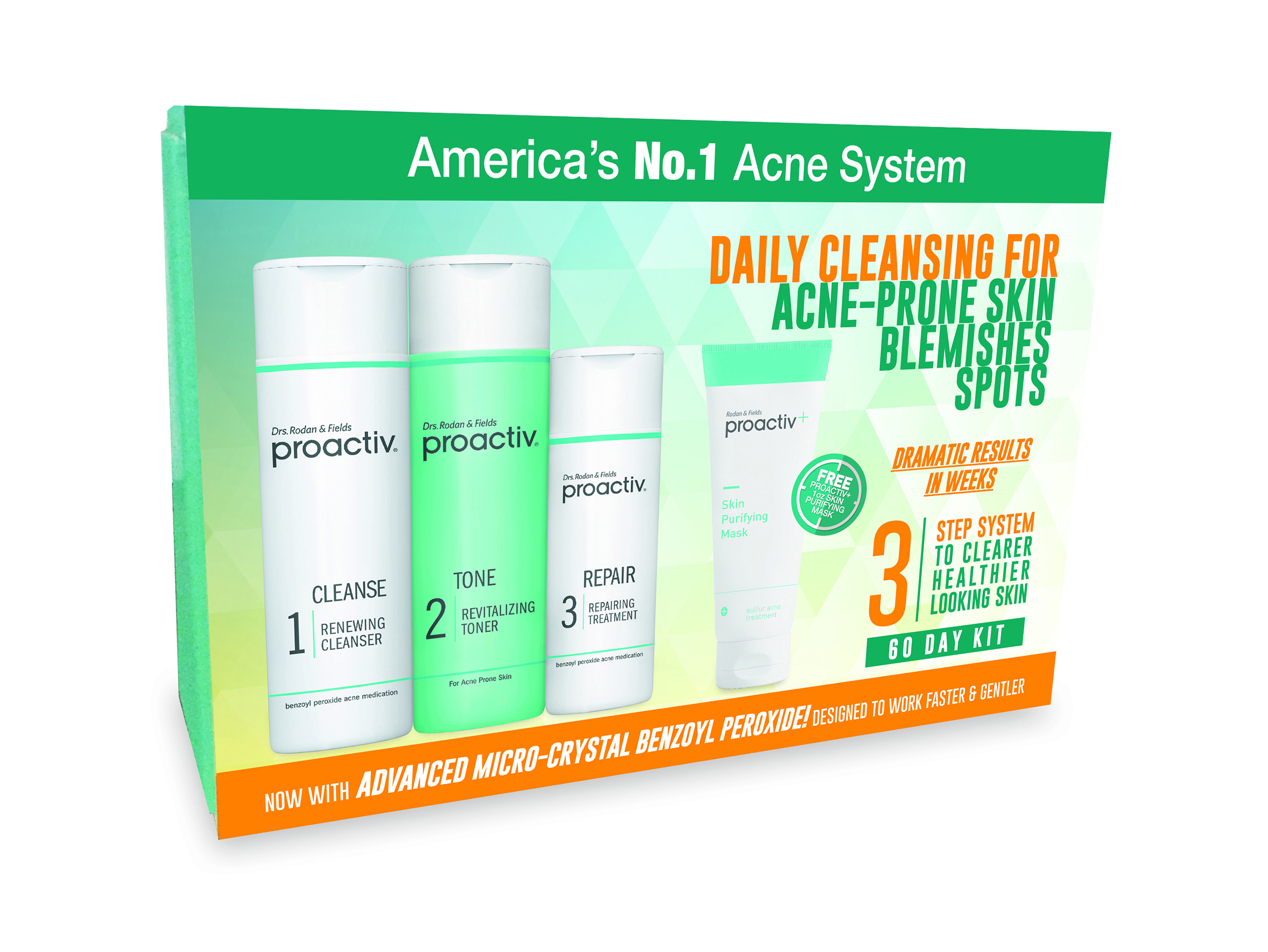 Proactiv 3-Step Acne Control Treatment (60-Day Kit) + FREE Free Emergency Blemish Relief
