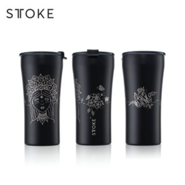 Sttoke Leakproof Ceramic Cup 16 oz - Luxe Black (Bella)