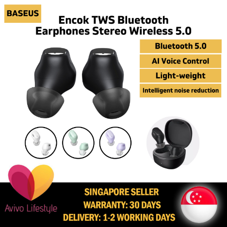 Baseus Encok TWS Bluetooth Earphones Stereo Wireless 5.0