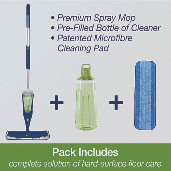 Bona Premium Spray Mop Hard Surface(Set including Mop, Premium Microfiber Pad and 850ml of ready-to-use special formula)