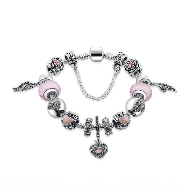 Angel Charm Bracelet (Pink)