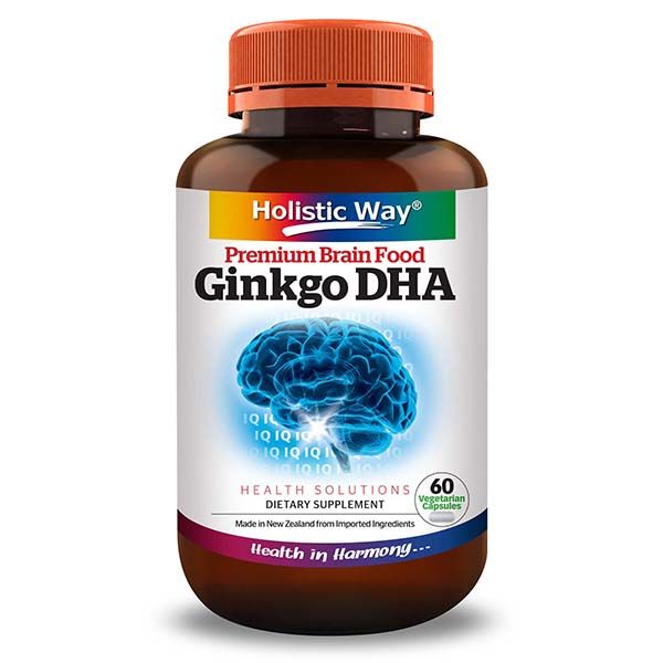 Holistic Way Premium Brain Food Ginkgo DHA (60 Veg. Caps)
