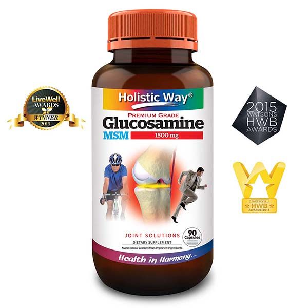 Holistic Way Premium Grade Glucosamine 1500mg + MSM (90 Capsules)