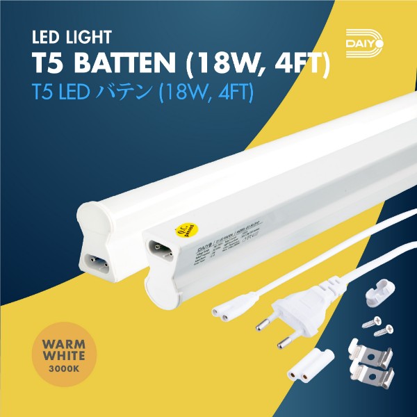 Daiyo LT5-59-WW 18W LED T-5 Batten Light (Warm White)