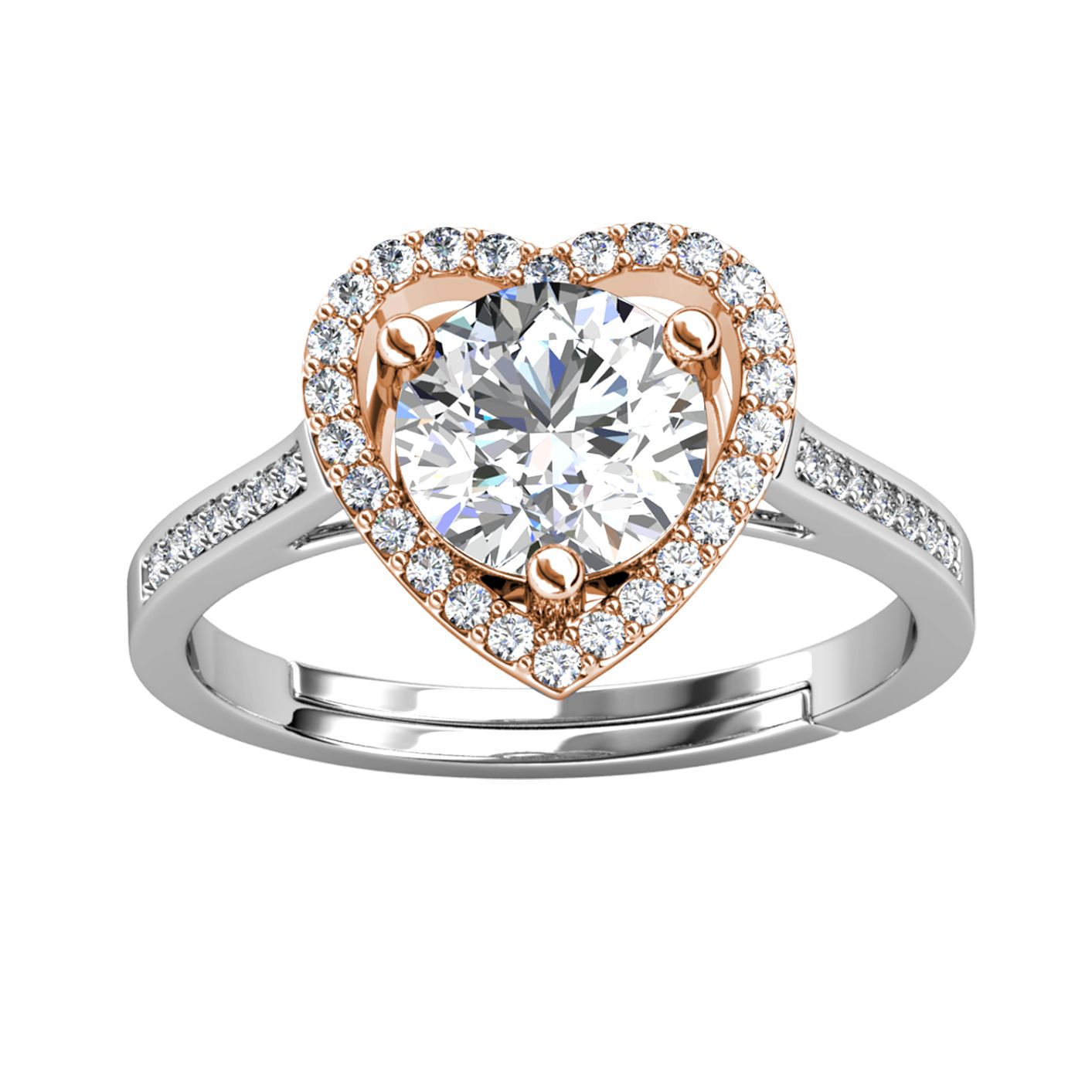 Her Jewellery MR020-CS Mon Amour Ring (Dual Tone)