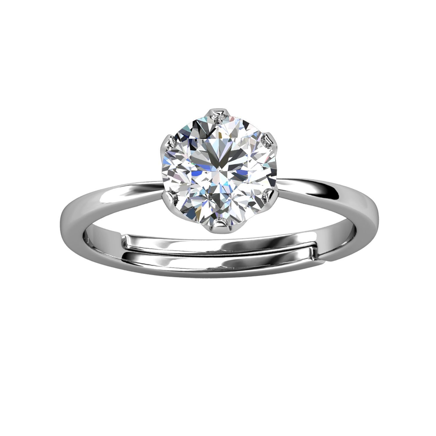 Her Jewellery CELÈSTA Moissanite Diamond - Le Estelle Ring (White Gold)