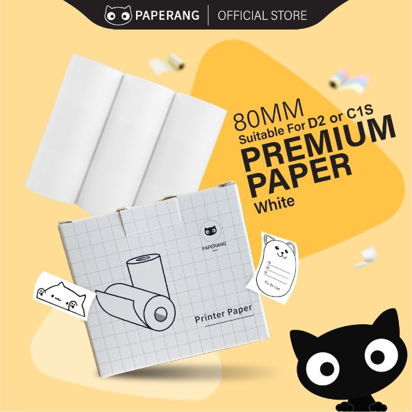 Paperang Official Paper - 79mm (±1mm) Premium Paper compatible with D2 and C1S