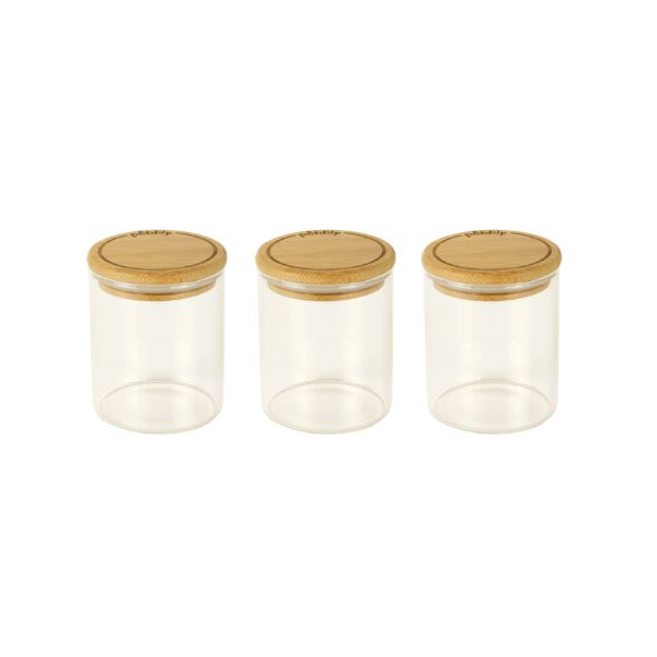 Pebbly Glass Canisters