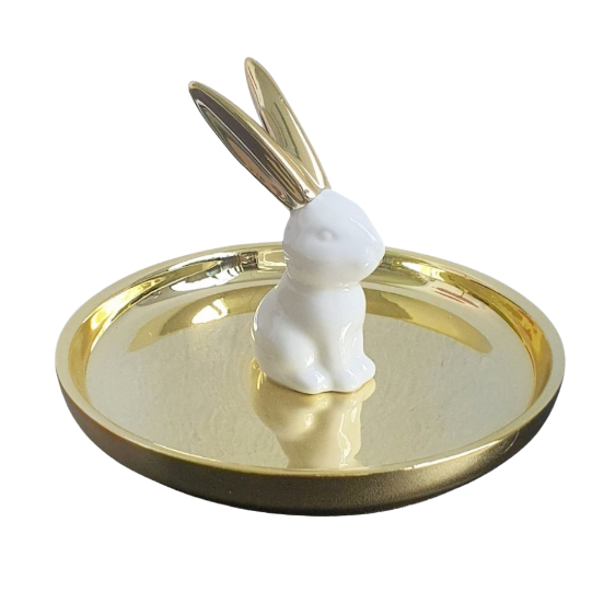 Truffula Forest [Gold] 3D Rabbit Topper Trinket Dish