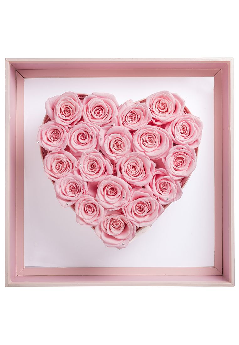 Her Rose Angel Heart (Pink + Pink Frame)