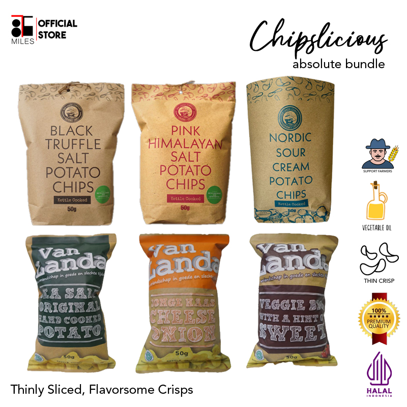 VAN LANDA Chipslicious Absolute Bundle Assorted Premium Gourmet & Classic Halal Chips